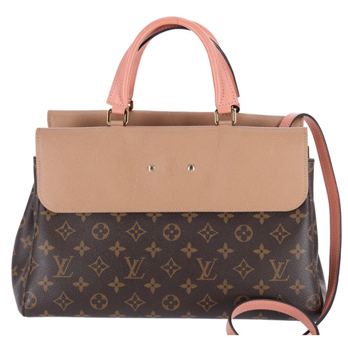 Louis Vuitton Monogram Canvas Venus Satchel Brown Crossbody Tan Pink M53540