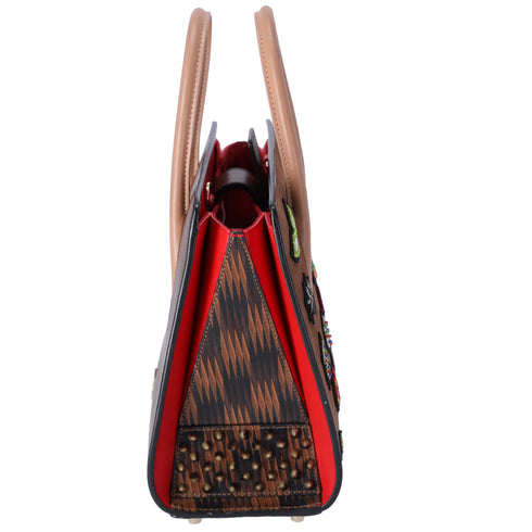 Christian Louboutin Nubuck Patch Small Eccusion Paloma Satchel Shoulder Bag