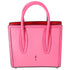 Christian Louboutin Studded Paloma S Small Satchel Pink Logo Suede Shoulder Bag