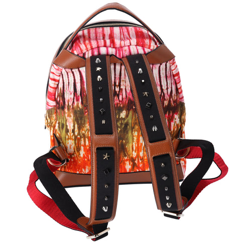 Christian Louboutin Backloubi Small Backpack Printed Canvas Multicolor