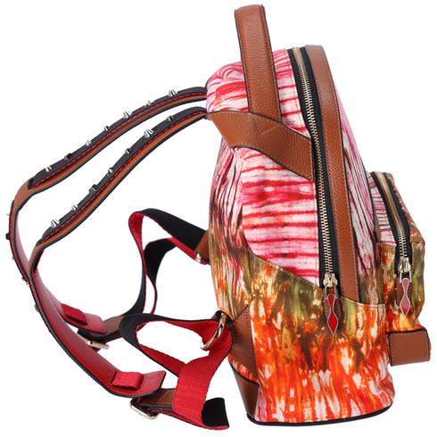 Christian Louboutin Backloubi Small Backpack Printed Canvas Multicolor