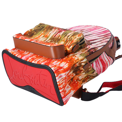 Christian Louboutin Backloubi Small Backpack Printed Canvas Multicolor