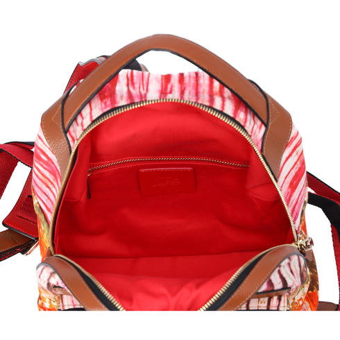 Christian Louboutin Backloubi Small Backpack Printed Canvas Multicolor