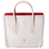 Christian Louboutin Loubinthesky Medium Paloma Satchel Canvas Spikes Ivory