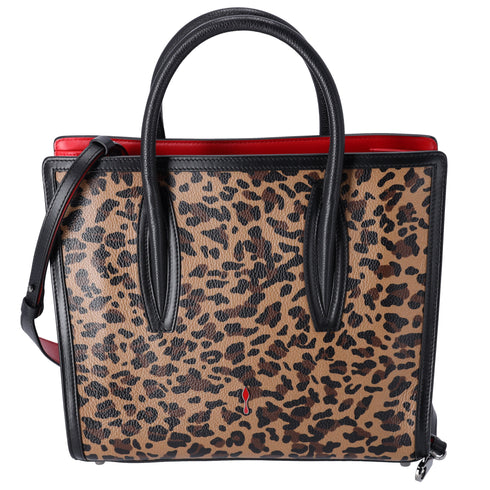 Christian Louboutin Medium Paloma Tote Leopard Printed Leather