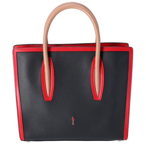 Christian Louboutin Paloma Medium Tote Embroidered Jacquard Leopard