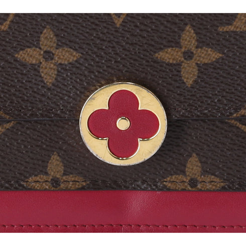 Louis Vuitton Portefeuille Flor M67404 Chain Wallet Crossbody Monogram Fuchsia