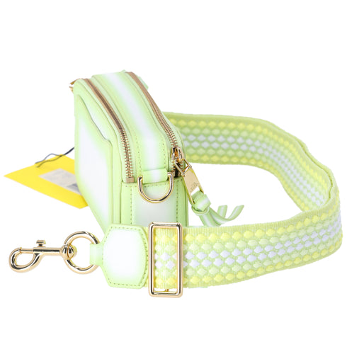 Marc Jacobs Snapshot Fluoro Edge Crossbody Neon Green Woven Strap