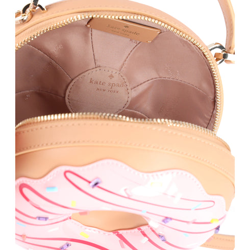 Kate Spade Novelty Bag Coffee Break 3D Donut Crossbody Pink Multi