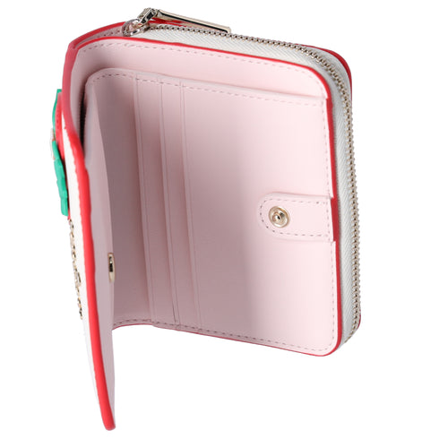 Kate Spade 3D Strawberry Dreams Small Zip Around Bifold Wallet Cream Multi