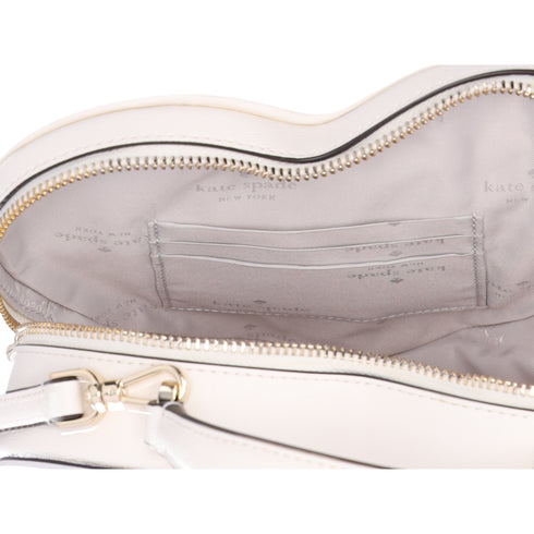 Kate Spade Love Shack Rattan Heart Purse Flowers Embroidered Meringue Multi