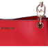 Michael Kors Trisha Large Triple Gusset Compartment Shoulder Tote Bright Red