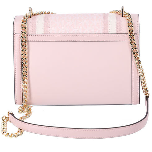 Michael Kors Whitney Medium Flap Shoulder Bag Powder Blush Pink Multi