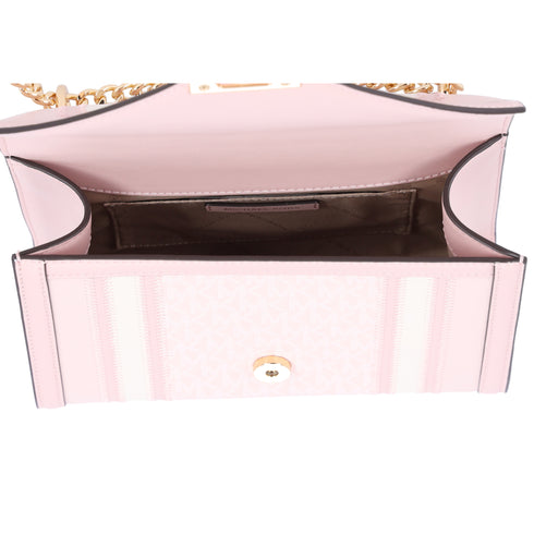 Michael Kors Whitney Medium Flap Shoulder Bag Powder Blush Pink Multi