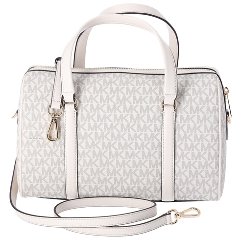 Michael Kors Jet Set Travel Medium Duffle Satchel Light Cream MK