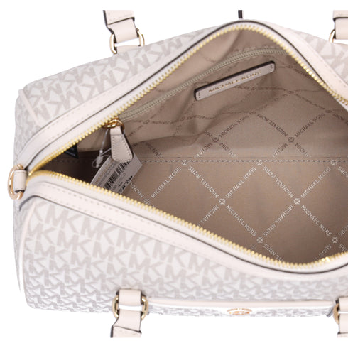 Michael Kors Jet Set Travel Medium Duffle Satchel Light Cream MK