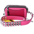 Marc Jacobs The Snapshot Shoulder Bag Studded Saffiano Leather Magenta Pink