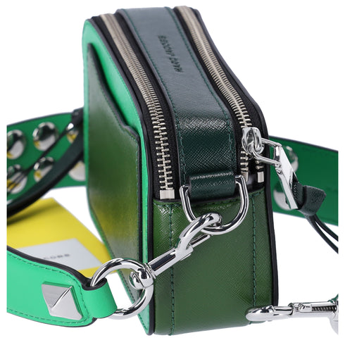 Marc Jacobs The Snapshot Shoulder Bag Studded Saffiano Leather Fern Green