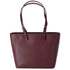 Michael Kors Jet Set Travel Medium Double Pocket Tote Oxblood Vegan Leather