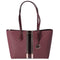 Michael Kors Sheila Large Signature Logo Tote Bag Oxblood Stripe MK Metallic