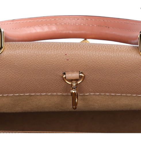 Louis Vuitton Monogram Canvas Venus Satchel Brown Crossbody Tan Pink M53540