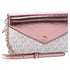 Michael Kors Jet Set Travel Small Signature Clutch Crossbody Vanilla Primrose