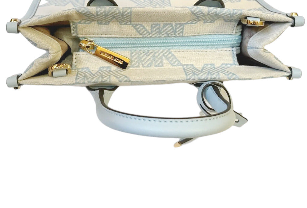 Michael Kors Mirella Medium East West Tote Crossbody Luggage Jacquard MK  Canvas 