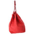 CHANEL Red Caviar Leather Camellia Drawstring Bag with Pouch
