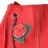 CHANEL Red Caviar Leather Camellia Drawstring Bag with Pouch