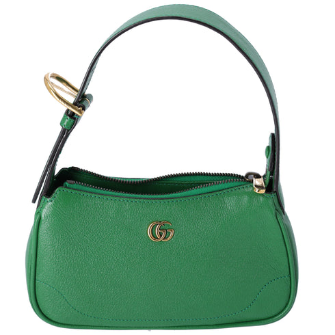 GUCCI GG Marmont Aphrodite Handbag 739076 Green Leather