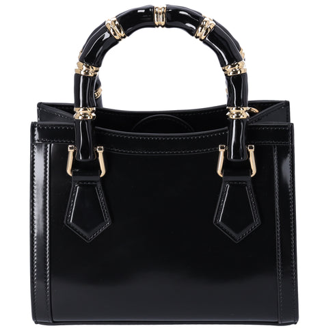 GUCCI Diana Mini Tote Crossbody Bag 832936 Black Leather
