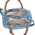 GUCCI Bamboo Shopper Small Tote Bag 336032 Blue Leather