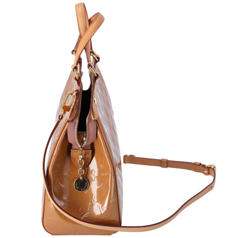 Louis Vuitton Brea MM Monogram Vernis Handbag M91755 Beige Poudre