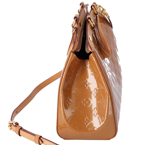 Louis Vuitton Brea MM Monogram Vernis Handbag M91755 Beige Poudre