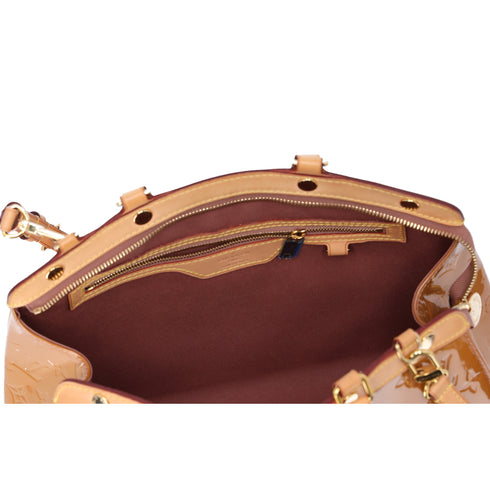 Louis Vuitton Brea MM Monogram Vernis Handbag M91755 Beige Poudre