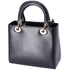 Christian Dior Lady Dior Medium Bag Handbag Black Blue Calf Skin