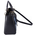 Christian Dior Lady Dior Medium Bag Handbag Black Blue Calf Skin