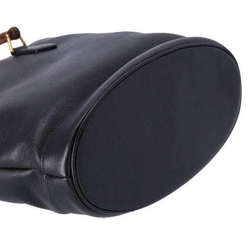 GUCCI Bamboo Diana Tote Bag 750394 Black Leather