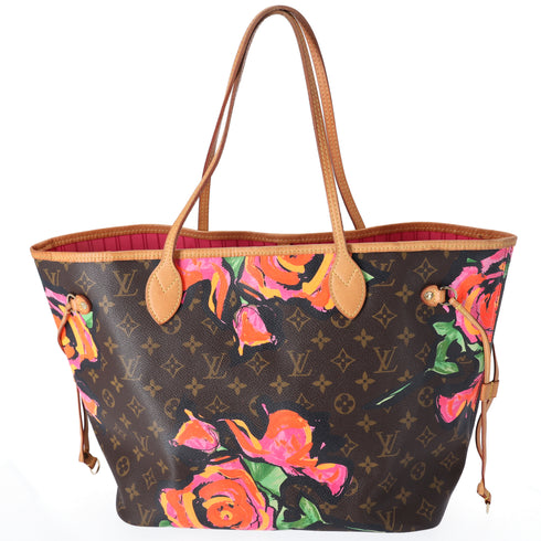 Louis Vuitton Neverfull MM Monogram Rose Tote Bag M48613 Brown Pink