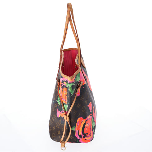 Louis Vuitton Neverfull MM Monogram Rose Tote Bag M48613 Brown Pink