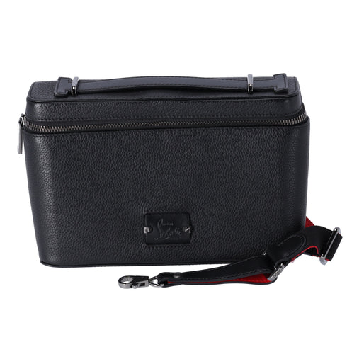 Christian Louboutin Kipi Pouch Messenger Bag 3185198 Black Red Leather