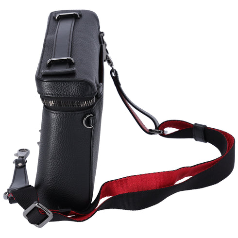 Christian Louboutin Kipi Pouch Messenger Bag 3185198 Black Red Leather