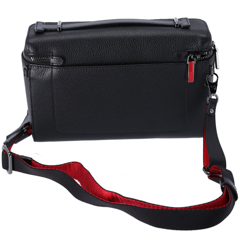Christian Louboutin Kipi Pouch Messenger Bag 3185198 Black Red Leather