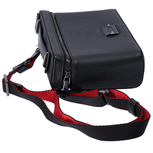 Christian Louboutin Kipi Pouch Messenger Bag 3185198 Black Red Leather