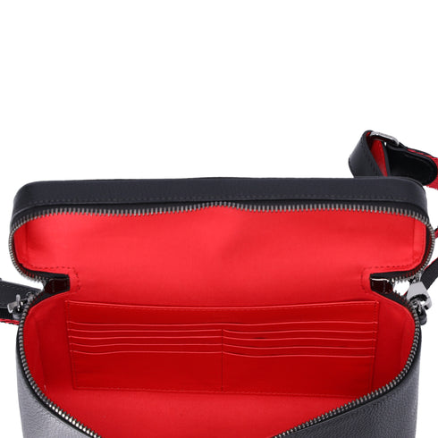 Christian Louboutin Kipi Pouch Messenger Bag 3185198 Black Red Leather