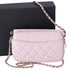 CHANEL Classic Flap Phone Holder on Chain WOC Crossbody Pink Caviar