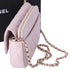 CHANEL Classic Flap Phone Holder on Chain WOC Crossbody Pink Caviar