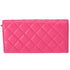 CHANEL Matelasse Long Flap Wallet Fuschia Pink Lambskin