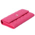 CHANEL Matelasse Long Flap Wallet Fuschia Pink Lambskin