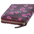 GUCCI Betty Interlocking G Heartbeat Print Zip Around Wallet Wine Pink